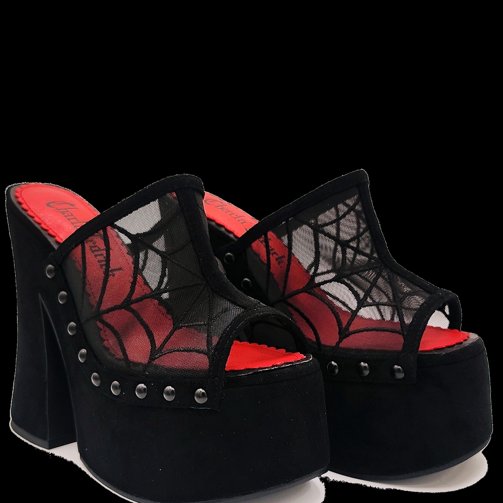 Black and Red Platform Heels